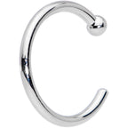 Body Candy Tiny Nose Hoop 20 Gauge 1/4 Small Diamenter Solid 14k White Gold 6mm Nose Hoop