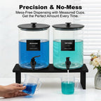 Glass Laundry Detergent Dispenser for Laundry Room Organization-2 Black