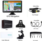 GPS Navigation for Car, 2025 Map 7 inch Touch Screen Car GPS 256-16GB, Voice Turn Direction Guidance, Support Speed and Red Light Warning, Pre-Installed North America Lifetime map Free Update