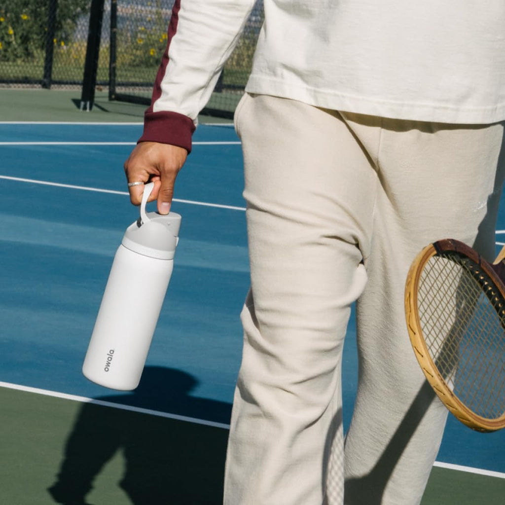 Owala FreeSip Stainless Steel Water Bottle 40 oz Shy Marshmallow