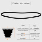 uxcell AX40 EPDM V-Belt,Industrial Rubber V Belt 1/2" Wd x 40" Inside Circ