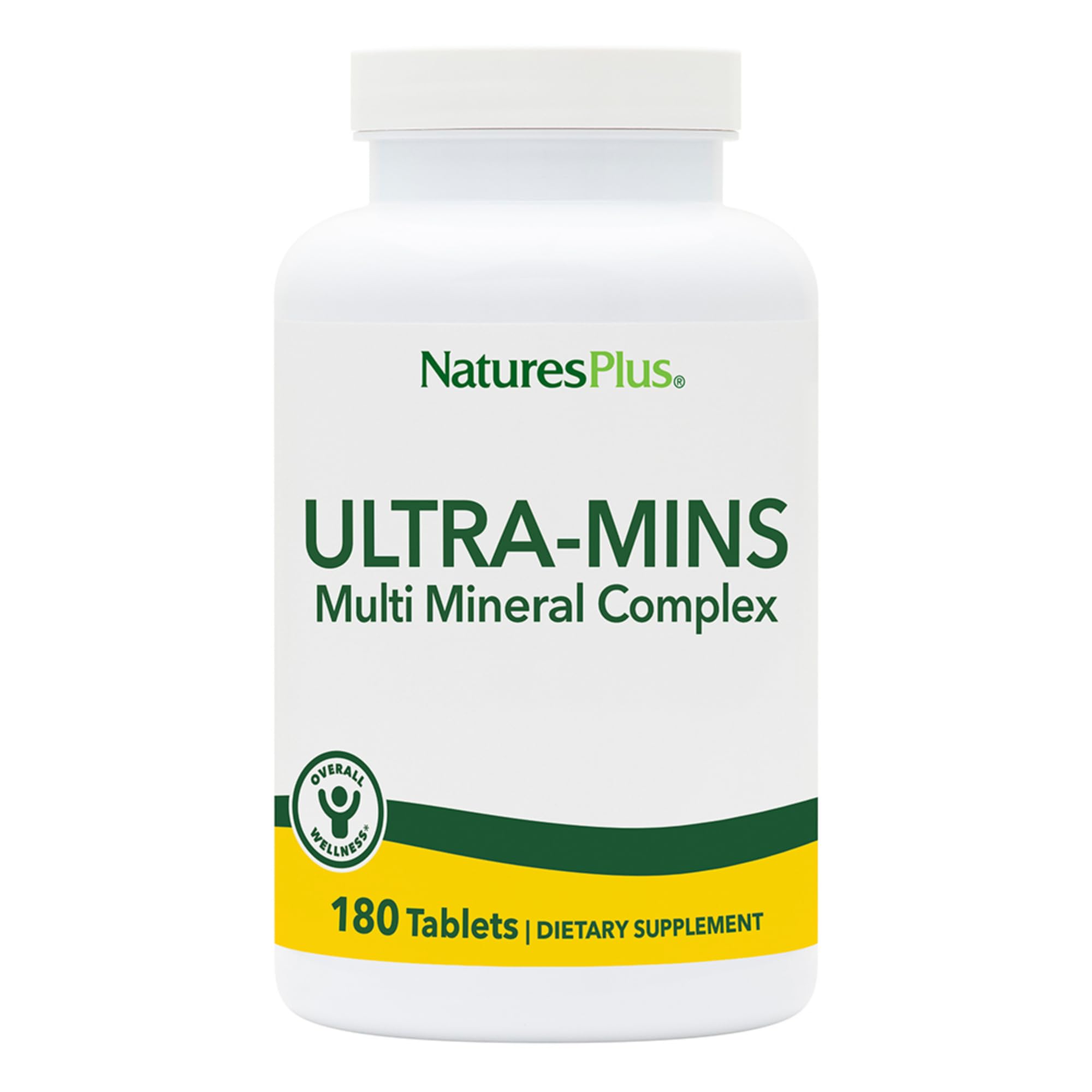 NaturesPlus Ultra-Mins - 180 Tablets, Pack of 2 - Multi Mineral Complex with Calcium, Iron, Magnesium & Zinc - Vegan, Gluten Free - 180 Total Servings