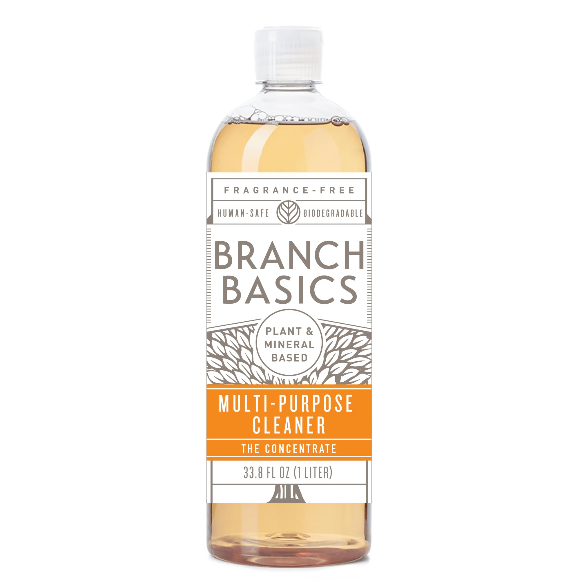 Branch Basics Concentrate Refill (33.8 oz) | All Purpose Multi-Surface Cleaning Concentrate - Replace Every Household Cleaner | Plant & Mineral-Based, Human-Safe, Fragrance Free