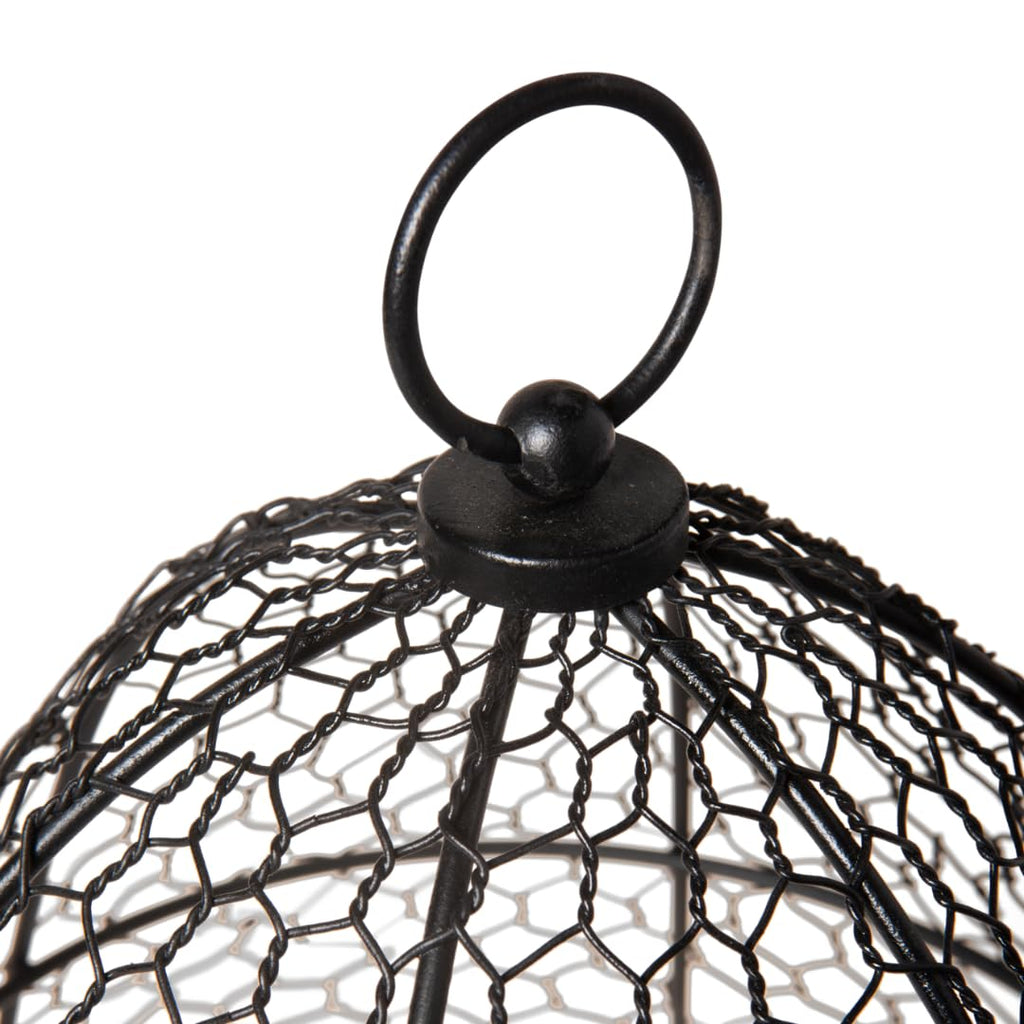 Gardener’s Supply Company Sturdy Chicken Wire Cloche Plant Protector Cover | Sturdy Metal Cage Garden Protection for Your Plants & Seedlings | 16" in Diameter x 12-1/2" H - Black