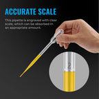 Vabiooth 100Pcs 3mL Disposable Plastic Transfer Pipettes Calibrated Dropper for Science Experiment, Art, and DIY - Easy-to-Use and Safe