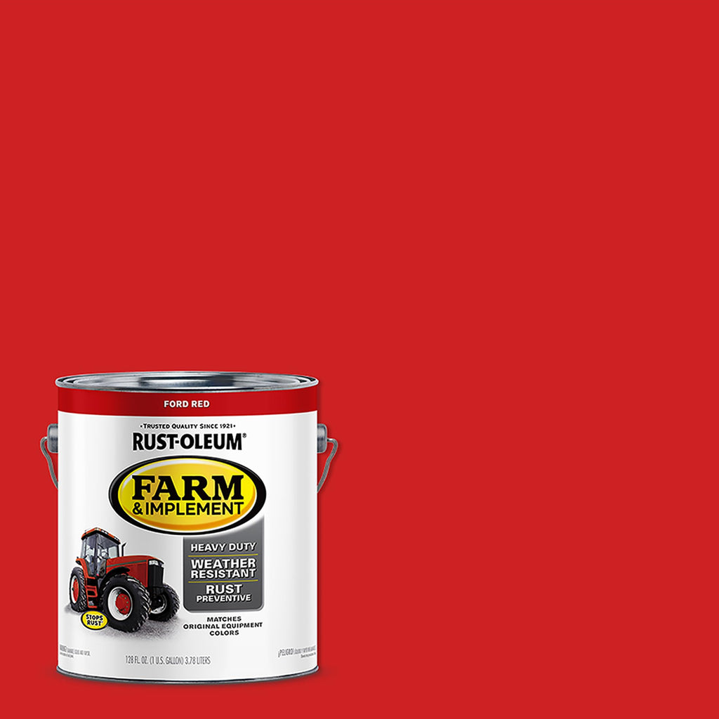Rust-Oleum 280177 Farm & Implement Enamel Paint, Gallon, Ford Red