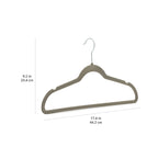 Amazon Basics Slim Velvet Non-Slip Space Saving Suit Clothes Hangers, Sturdy Metal, Gray/Silver, 30-Pack