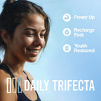 DAILY TRIFECTA 3-in-1 Collagen, Creatine & Electrolyte Stick Packs | Type I Collagen, Creatine Monohydrate, Zero Sugar | 30 Natural Single-Serve Packets | Strength, Hydration & Recovery (Grape)