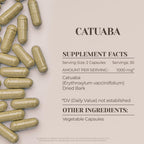 Garden Organics Catuaba 60 Capsules | High-Potency Herbal Dietary Supplements | Made with Vegetable Capsules and Catuaba (Trichilia catigua, Erythroxylum vacciniifolium) Dried Bark (60 Count)