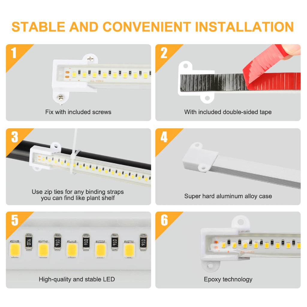 Mosthink Grow Strip Lights for Indoor Plants Under Shelf Cabinet