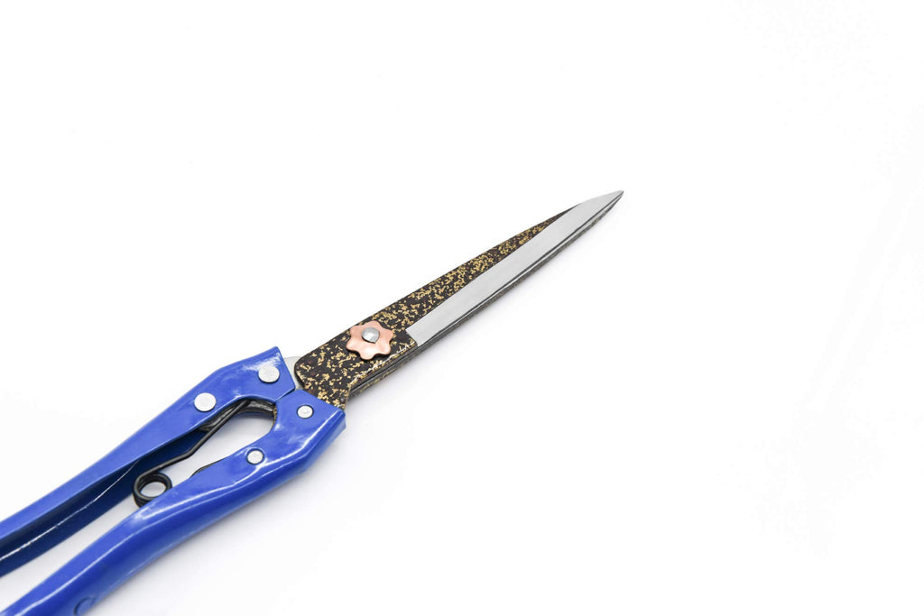 Grass Sheep Shear - Coated Wear-Resistant Handle, Manganese Steel Double-Edged, Strong Spring Suitable For Manual Shearing of Cow, Sheep, and Horse Hair (Blue 10.2 inches)
