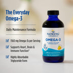 Nordic Naturals Omega-3, Lemon Flavor - 16 oz - 1560 mg Omega-3 - Fish Oil - EPA & DHA - Immune Support, Brain & Heart Health, Optimal Wellness - Non-GMO - 96 Servings