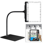 5X Large Magnifying Glass with Light and Stand, 42 LED Flexible Gooseneck Magnifying Desk Lamp, 2 in 1 Adjustable Brightness Detachable Large Page Magnifier for Reading, Sewing, Crafts, Painting, DIY