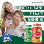 Superfood Fruit and Veggie Supplement - Fruit and Veggie Capsules 100% Whole Super Fruits and Super Vegetables Supplements & Vitamins, with Beta Carotene (720 Count (Pack of 4))