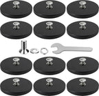 DIYMAG Rubber Coated Mounting Magnets 1/4in 120lbs 12pcs