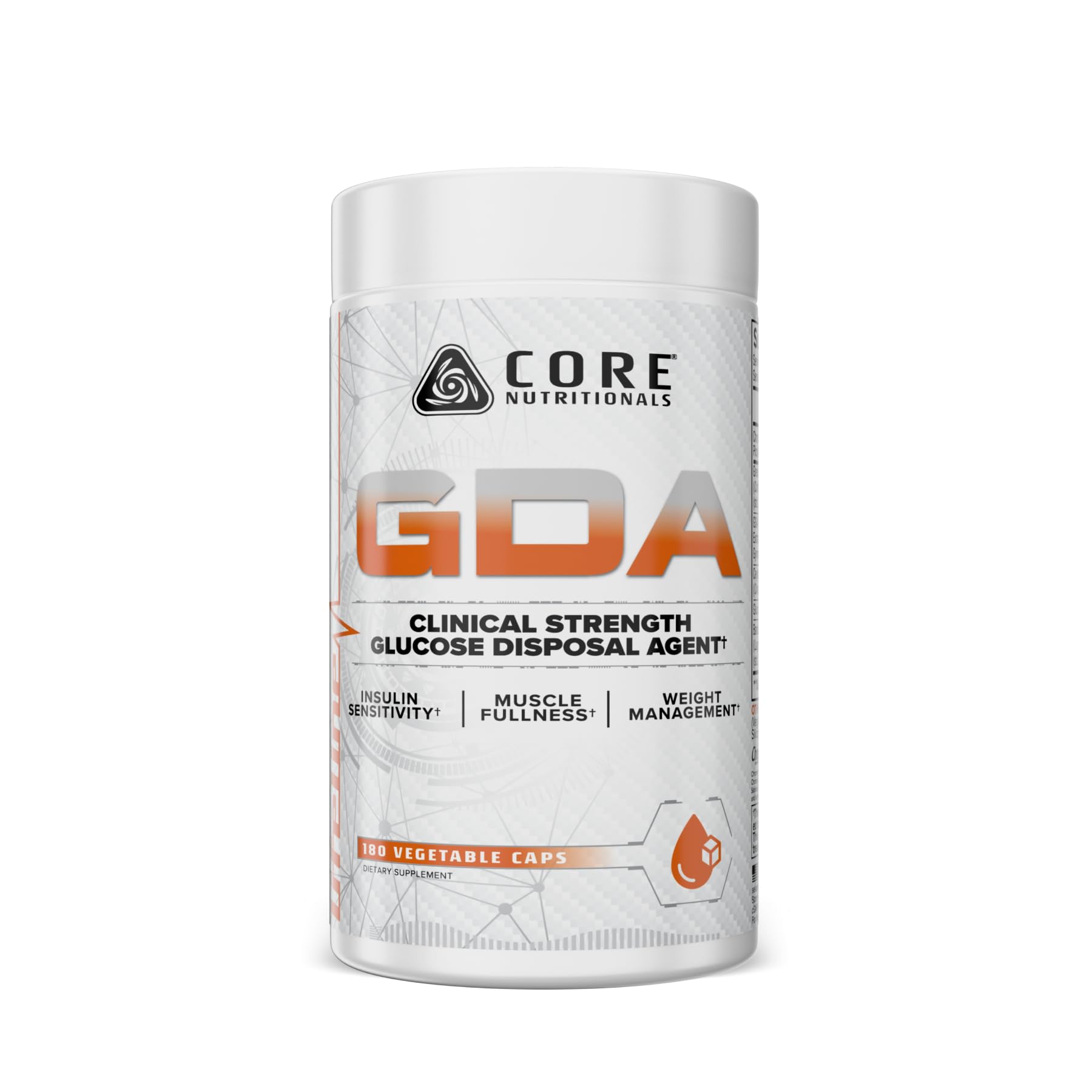 Core Nutritionals GDA | Berberine, Cinnamon, Chromium & Gymnema | Daily Nutrient Support for Active Lifestyles | 180 Capsules