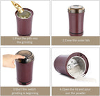 Multifunctional Electric Pill Crusher Grinder- Grind The Medicine and Vitamin Tablets of Different Sizes into Fine Powder-Mortar and Pestle,Elderly, Children or Pets (Purple)