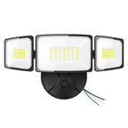 Onforu 75W Flood Lights Outdoor, 7000LM Brightness Security Lights Switch Controlled, 3 Adjustable Heads, IP65 Waterproof, 6500K Wall Mount Exterior LED Flood Light