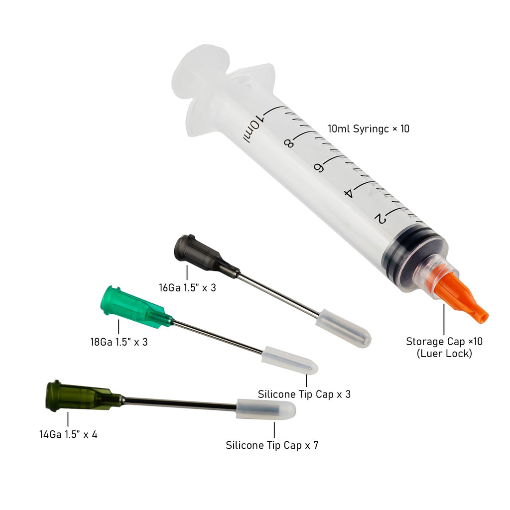 10ml Glue Applicator Syringe with Blunt Tip Needle for Liquid Oil Ink Wood
