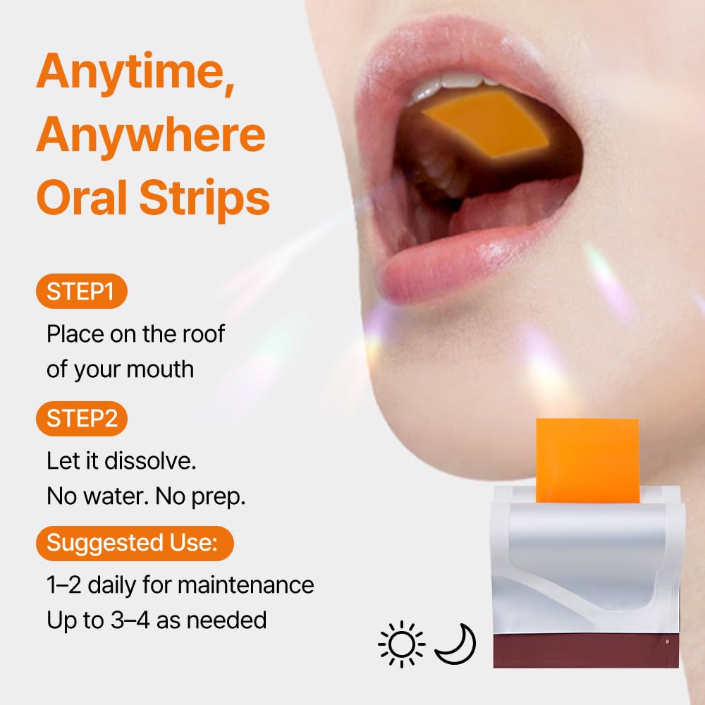 ESTHER FORMULA Liposomal Glutathione Strips (90 ct) - Glutathione Direct, Antioxidant Support & Skin Brightening | Fast-Absorbing Oral Beauty Film | Korean Supplement | Made in USA