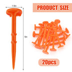 Nuanchu 50 Pcs 5 Inch Low Profile Survey Markers Hi-vis Line Yard Property Marker Survey Stakes for Patios, Lawn Edges, Gardens, Paver Landscape Fabric Tarps Weed Barriers (Orange,5 x 1.5 Inches)