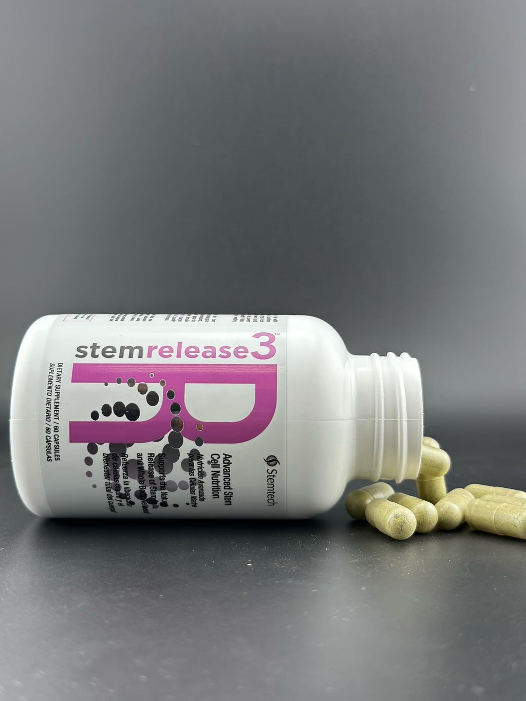 Stemtech Stemrelease3 Cutting-Edge Stem Cell Nutrition for Natural Renewal and Youthful Vitality, Exclusive Blend for Enhanced Telomere Health, 60 Capsules