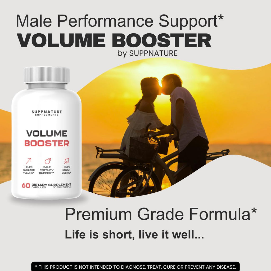 Volume Booster Pills Male Support Advanced Formula*, Volume Booster for Men Dietary Supplement, 60 Tablets