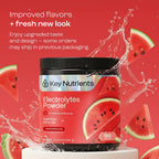 KEY NUTRIENTS Multivitamin Electrolytes Powder No Sugar for Recovery - Refreshing Watermelon Electrolyte Powder - Hydration Powder - No Calories, Gluten Free Electrolytes Powder - 90 Servings