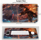 MTG Playmat, Game Play Mat for MTG TCG 24 x 14 inches Trading Card Inked Game Playmats with Storage Bag Smooth Rubber Surface Battle Game