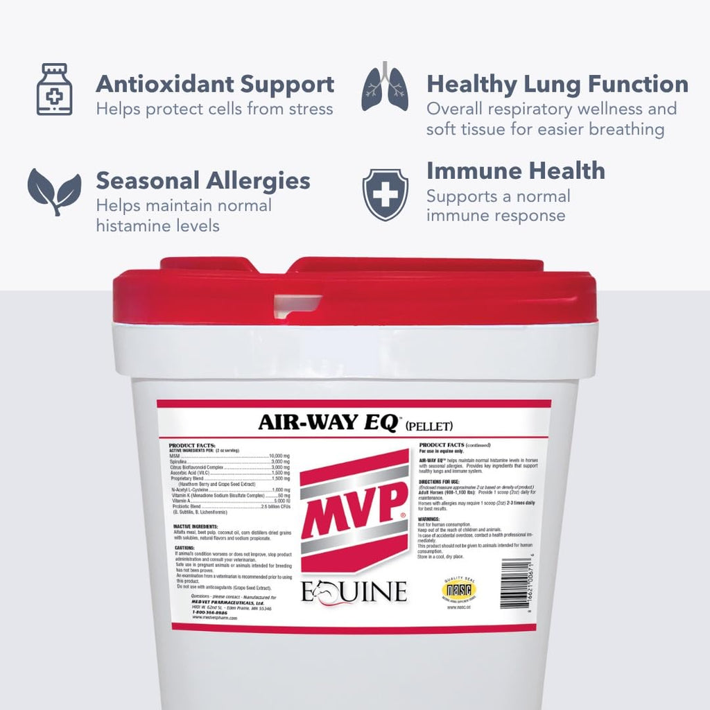 MVP Air-Way EQ Supports Healthy Lung Function and Seasonal Allergy Support in Horses, 5lb - 40 Servings