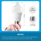 Aovpex Motion Sensor Light Bulbs, Dusk to Dawn, 13W 100W Equivalent, Movement Activated Security LED Bulb, 2700K Warm White, for Outdoor Indoor, Porch Garage Basement Hallway Closet, 4 Pack
