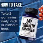 Evan Alexander Grooming My Growth Gummies | Healthy Hair & Beard Growth Support | Stronger Hair Follicles & Better Skin | Strawberry & Coconut Flavor | Vitamins C, D3, B6, B12 & Biotin | 60 Gummies