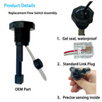 BNRSZ 2025 Upgraded GLX-FLO-RP Pool Flow Switch Compatible with Hayward Goldline and Aquarite Salt Systems, Salt Cell Pool Flow Sensor, Metal Sensing Construction, 15 ft. Cable,