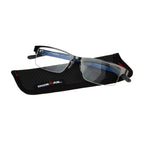 Foster Grant IRONMAN Men's Momentum Rectangular Reading Glasses, GUNMETAL, 2x