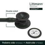 3M Littmann Cardiology IV Diagnostic Stethoscope, 6163, More Than 2X as Loud, Weighs Less, Stainless Steel Black-Finish Chestpiece, 27" Black Tube, Stem, and Headset
