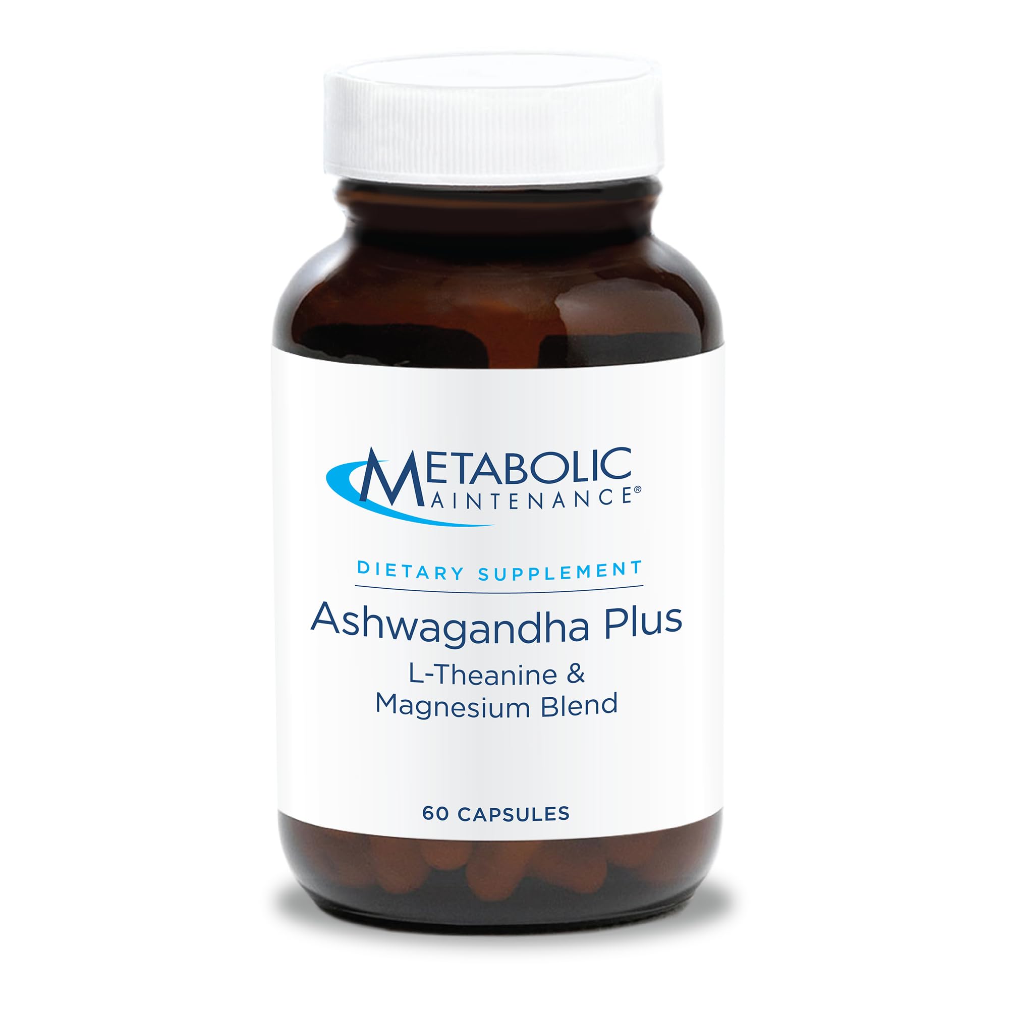 Metabolic Maintenance Ashwagandha Plus - Shoden Extract, L-Theanine & Magnesium - Stress Support - Vegetarian Capsules - Hypoallergenic Formula - 60 Servings - 60 Count