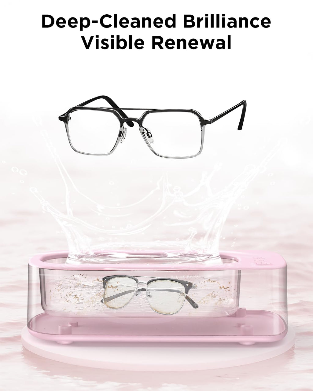 OSLTWI Ultrasonic Jewelry Cleaner Machine: 48KHz Ultra Sonic Cleaner for Jewelry,Eyeglass,Rings,Watch Band,Dentures,with Dual Cleaning Modes,350ML 304 Stainless Steel Tank,Gift for Wife,Mom,Daughter