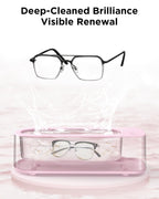 OSLTWI Ultrasonic Jewelry Cleaner Machine: 48KHz Ultra Sonic Cleaner for Jewelry,Eyeglass,Rings,Watch Band,Dentures,with Dual Cleaning Modes,350ML 304 Stainless Steel Tank,Gift for Wife,Mom,Daughter