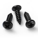 BNUOK #8 x 3/4 Inch Pan Head Wood Screws, Phillips Drive, Black Oxide Stainless Steel 304 (18-8), Self Tapping for Wood, Sheet Metal Screws, 100 Pack
