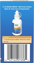 Boston Simplus Contact Lens Solution, for Gas Permeable Contact Lenses, Contact Lens Case Included, 1 Fl Oz (Pack of 2)