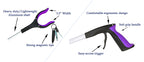HPr-HPi 2-Pack Reacher Grabber Tool, Foldable Trash Picker Grabber, Trash Gripper, Garden Nabber, Litter Picker, Extended Grabber（Purple/Blue)