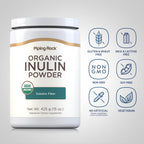 Piping Rock Organic Inulin Powder | 15 oz | Soluble Fiber Supplement