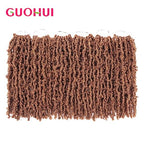 GUOHUI Super Light Butterfly Locs Crochet Hair 12 Inch 6 Packs Pre-Looped Soft Distressed Faux Locs Braids for Women Kids (12 Inch,30#)