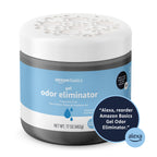 Amazon Basics Gel Odor Eliminator, Activated Charcoal, Fragrance Free, 17 Oz, Pack of 6