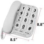 Big Button Phone for Wall or Desk with Speaker and Memory