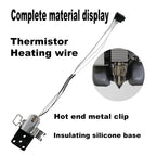 Sahvaim Hotend Heating Assembly Up to 390℃ for Bambu Lab A1/A1 Mini 3D Printer Hotend Heating Component Mounting Accessories,Contains Thermistor, Ceramic Heater, Base,Clip,Quick-Change Kit