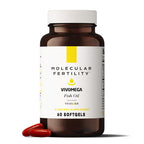 Molecular Fertility VIVOMEGA Fish Oil with VESIsorb® - Fertility Supplement for Women & Men - Doctor Formulated EPA DHA Omega 3 Fatty Acids, Vitamin D3 K2 for Reproductive Wellness - 60 Softgels