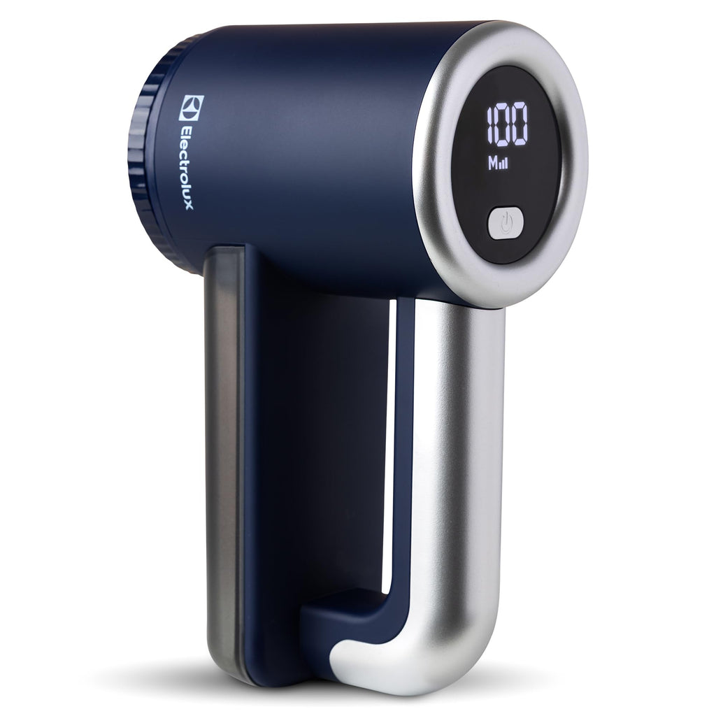 Electrolux Rechargeable Fabric Shaver | 3-Speed Lint Remover for Clothes & Furniture | Eliminates Fuzz & Pilling | Electric Lint Shaver with LED Display & Type-C Fast Charging Port - Blue