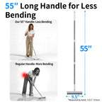Purexa Floor Scrub Brush with 55" Long Handle, 2-in-1 Floor Brush with Built-in Squeegee, Adjustable Angle Head and Stiff Bristles for Tile, Wood, Concrete & Textured Floor Cleaning