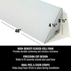 Freetime Fun 46" 20 PCS Peel and Stick Pool Cove for 24' Round Above Ground Pool - Dense Closed Cell Foam Peel and Stick Above Ground Pool Cove with Adhesive Back for Pool Liner Protection